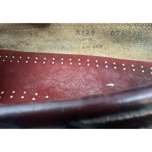 Vtg GH Bass Weejuns Loafers Mens 10D Burgundy Leather Grayson Tassel USA Made - Picture 12 of 13